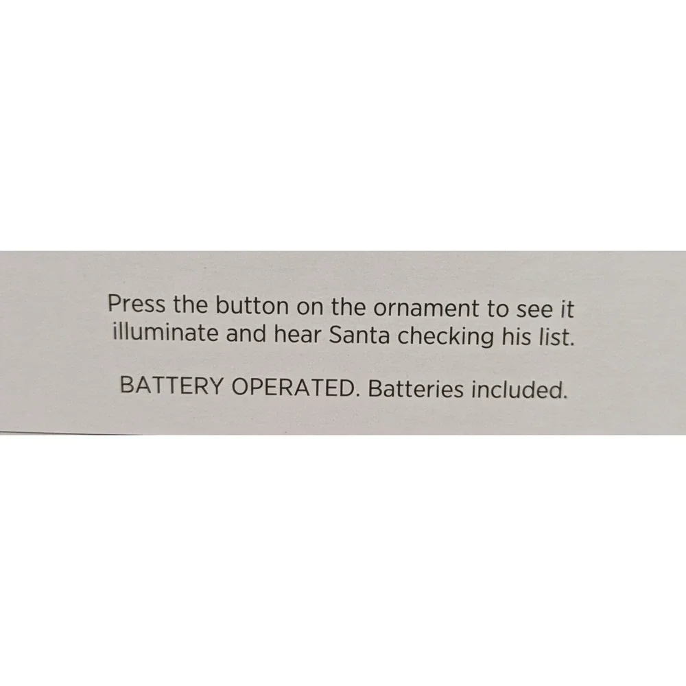 2023 Hallmark Checking It Twice Santa Keepsake Ornament With Light and Sound